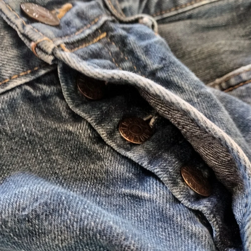 Hollister Denim Shorts Size 30 Button‎ Fly Distressed Cut Off Jorts Y2K